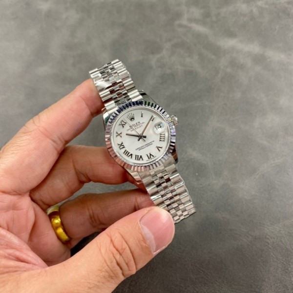 Datejust series, white dial, 31mm, silver strap