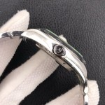 Magnetic-resistant series men's watch, black dial, silver bezel, 40mm, silver Oyster bracelet.