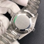 Magnetic-resistant series men's watch, black dial, silver bezel, 40mm, silver Oyster bracelet.