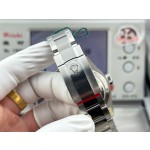 Magnetic-resistant series men's watch, white dial, silver bezel, 40mm, silver Oyster bracelet.