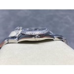 Datejust series women's watch, white dial, diamond-set bezel, 31mm, silver Oyster bracelet.