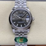 Datejust series, grey dial, 31mm, silver strap