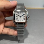 Cartier Santos Ladies' Mechanical Watch 35mm with Silver Strap