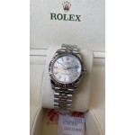 Datejust series, 31mm silver dial, silver strap