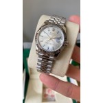 Datejust series, 31mm silver dial, silver strap