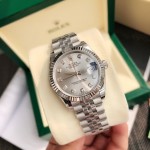 Datejust series, 31mm silver dial, silver strap