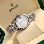 Datejust series, 31mm silver dial, silver strap