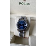 Datejust series, blue dial, 31mm, silver strap