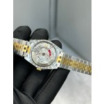 Datejust series, white dial, 31mm, gold and silver two-tone strap.