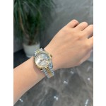 Datejust series, 31mm silver dial, two-tone gold and silver strap