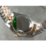 Datejust series, brown dial, 31mm, rose gold two-tone strap