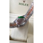 Datejust series, grey dial, 31mm, rose gold two-tone strap