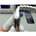 Datejust series white mother-of-pearl dial with diamonds, 31mm, silver strap