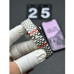 Datejust series, purple diamond dial, 31mm, silver strap