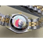Datejust series, 31mm grey dial, silver strap.