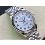 Datejust series, 31mm mother-of-pearl dial, silver strap