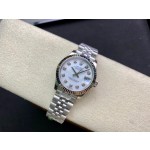 Datejust series, 31mm mother-of-pearl dial, silver strap