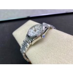 Datejust series, 31mm mother-of-pearl dial, silver strap