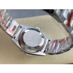 Datejust series, 31mm mother-of-pearl dial with diamonds, silver strap