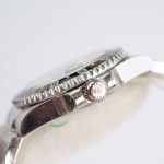 Rolex GMT-Master series, black dial, black bezel, 40mm, silver Oyster bracelet.