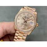 Datejust series, 31mm rose gold dial with diamonds, rose gold strap
