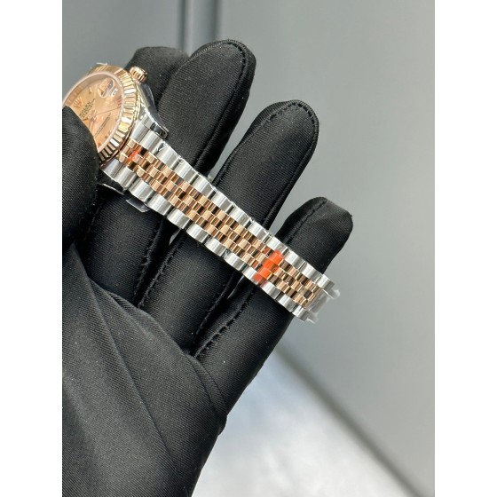 Datejust series, 31mm champagne dial, rose gold two-tone strap