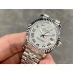 Datejust series, white dial, 31mm, silver strap