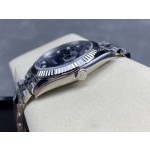 Rolex Datejust series, blue dial, silver bracelet, 41mm