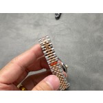 Datejust series, 31mm brown dial with diamonds, rose gold two-tone strap