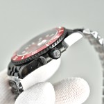 Submariner series, red dial, 40 mm, black strap