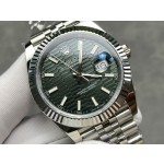Datejust series green dial 41 mm silver strap