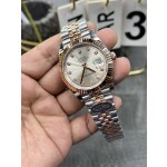 Datejust series silver dial 41 mm rose gold silver strap