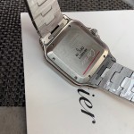 Cartier Santos Men's Mechanical Watch 47.5mm, Gold Bezel, Silver Strap
