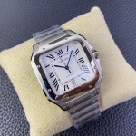 Cartier Santos Men's Mechanical Watch 47.5mm with Silver Strap