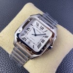 Cartier Santos Men's Mechanical Watch 47.5mm with Silver Strap