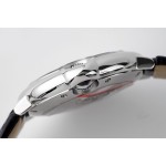 Cartier Ballon Bleu 33mm Silver Dial Black Leather Strap Mechanical Women's Watch