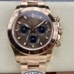 Rolex Daytona series, chocolate dial, rose gold bezel, rose gold case, 40mm, rose gold Oyster bracelet.