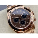 Rolex Daytona series, chocolate dial, rose gold bezel, rose gold case, 40mm, rose gold Oyster bracelet.