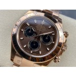 Rolex Daytona series, chocolate dial, rose gold bezel, rose gold case, 40mm, rose gold Oyster bracelet.