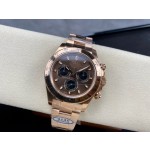 Rolex Daytona series, chocolate dial, rose gold bezel, rose gold case, 40mm, rose gold Oyster bracelet.