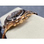 Rolex Daytona series, chocolate dial, rose gold bezel, rose gold case, 40mm, rose gold Oyster bracelet.