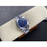 Rolex Daytona series, blue dial, silver bezel, silver case, 40mm, silver Oyster bracelet.