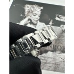 Cartier Ballon Bleu, 33mm, silver dial with diamond-set bezel, two-tone gold and silver.
