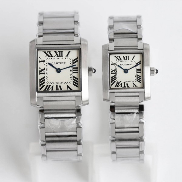 Cartier Tank series, silver strap