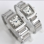 Cartier Tank series, silver strap