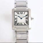 Cartier Tank series, silver strap