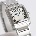 Cartier Tank series, silver strap
