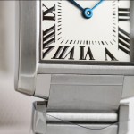 Cartier Tank series, silver strap