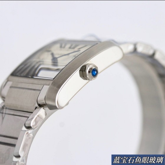 Cartier Tank series, silver strap
