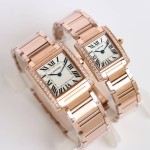 Cartier Tank Collection, Rose Gold with Diamonds